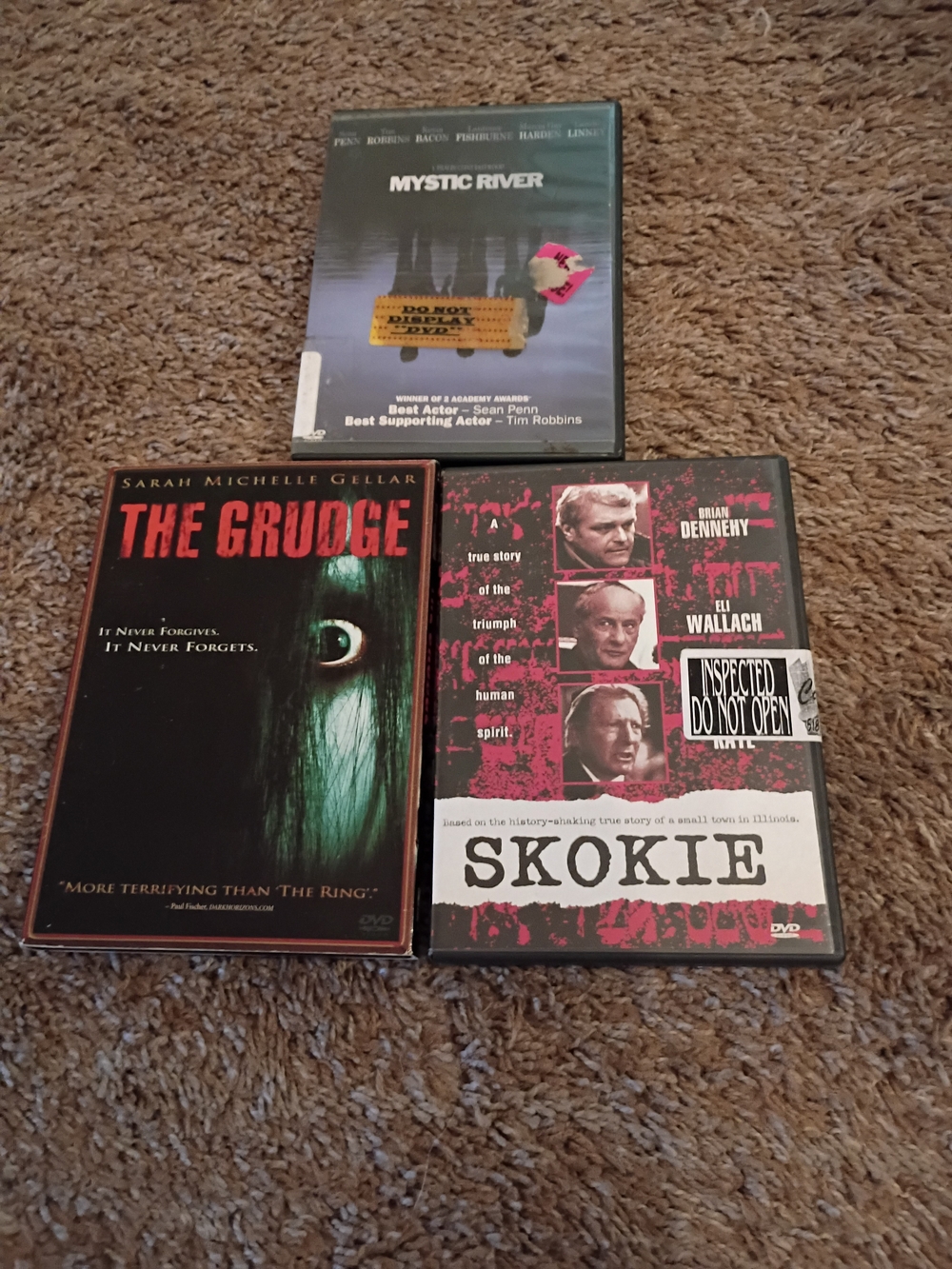 Three-Movie DVD Set - Mystic River, The Grudge, Skokie - Black/Green/Red